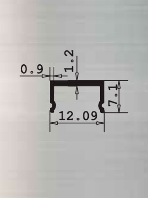 SM07010 - Perfil tapa columna cuadrada aluminio inox