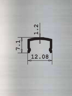 SM07011 - Perfil tapa columna redonda aluminio inox