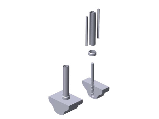 SM07010 - Perfil tapa columna cuadrada aluminio inox