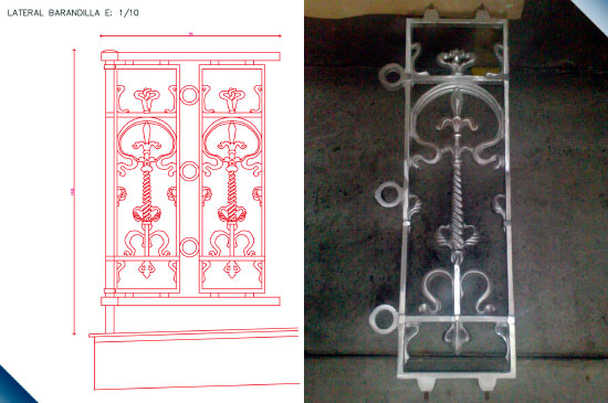 Restauracion barandillas en aluminio